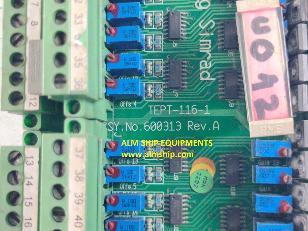 Kongsberg Simrad 600313 Rev.A TEPT-116-1 Pcb Card