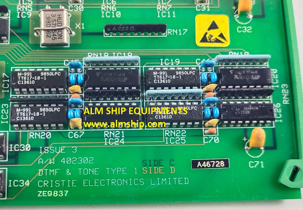 Cristie Electronics A/W 402302 Dtmf &amp; Tone Pcb Card