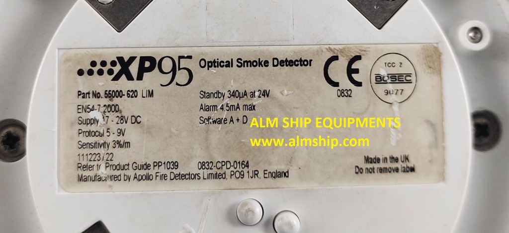 Apollo XP95 55000-620 LIM Optical Smoke Detector