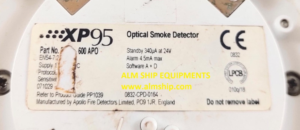 Apollo XP95 55000-600 APO Optical Smoke Detector (With-Out Base)