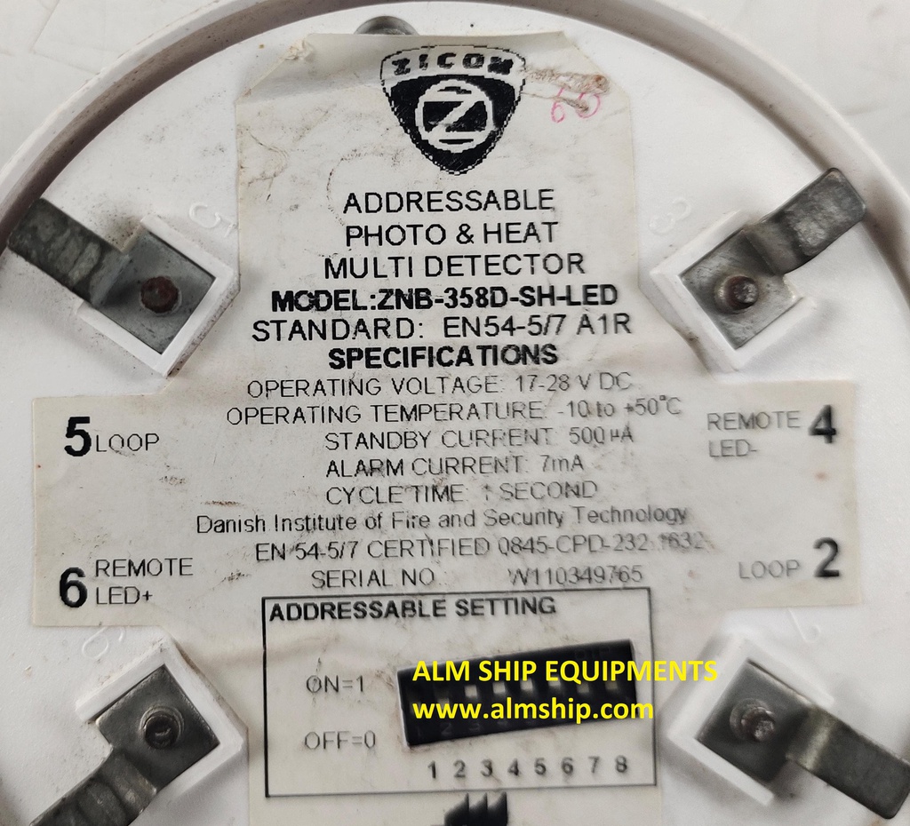 Zicom ZNB-358D-SH-LED Addressable Photo &amp; Heat Multi Detector