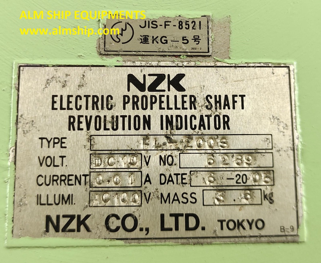 NZK FL-200S ELECTRIC PROPELLER SHAFT REVOLUTION INDICATOR