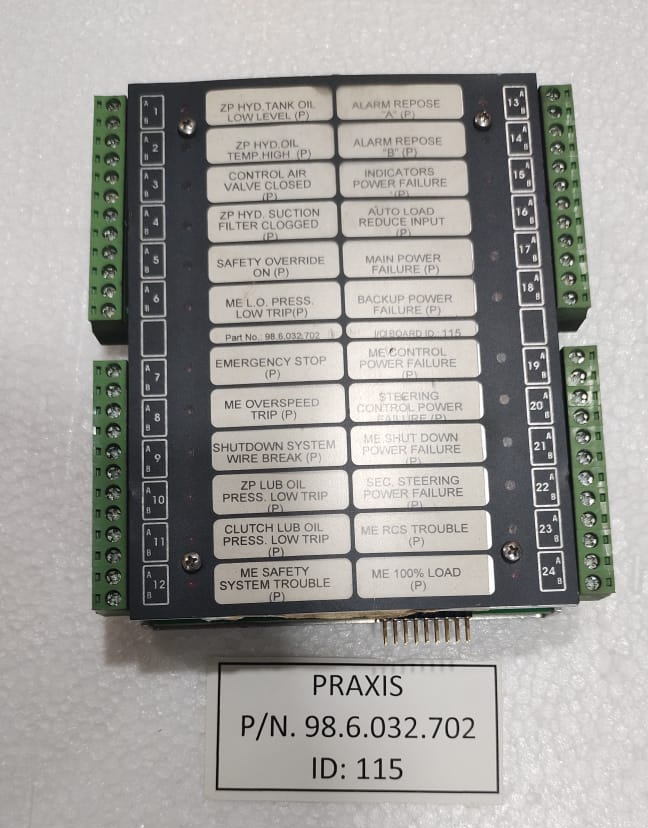 PRAXIS Processor Board 98.6.032.702 ID-115