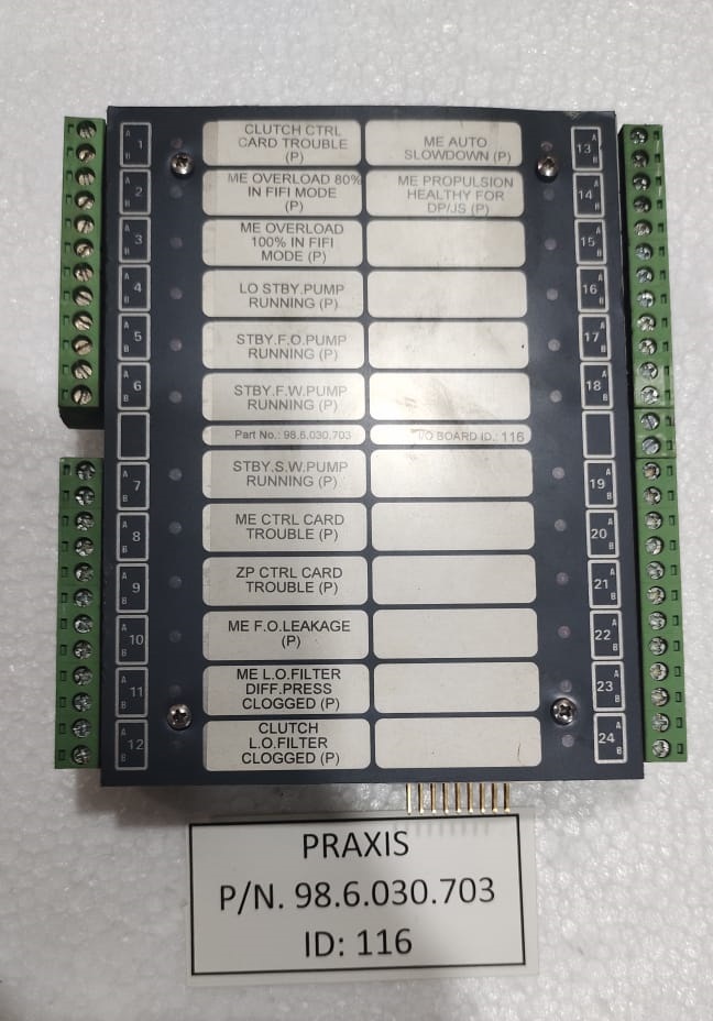 PRAXIS Processor Board 98.6.030.703 ID-116